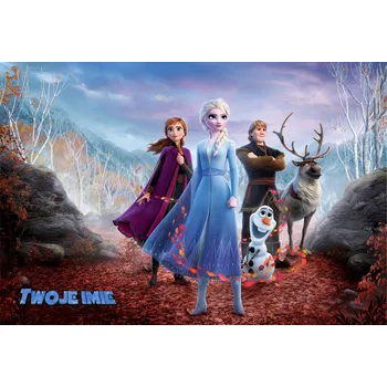 Puzzle Puzzle s motivem LEDOVÉ KRÁLOVSTVÍ 70 dílků + jméno -