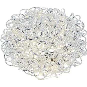 Vánoční dekorace Světelná koule LED hliníková 30 x 30 x 30 cm na baterie 3x AA stříbrná