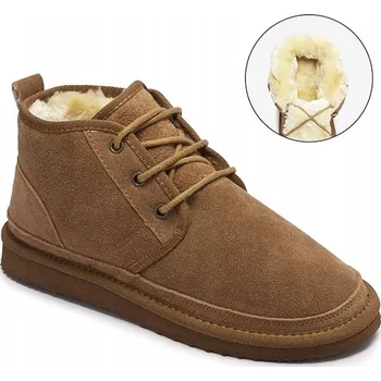 Dámská zimní obuv HNĚDÉ DÁMSKÉ SNĚHULE S KOŽÍŠKEM MIUSHO 37