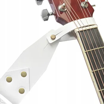 Příslušenství pro strunný nástroj Držák na kytarový popruh BigBo / Úchyt popruhu na hlavu kytary bílý