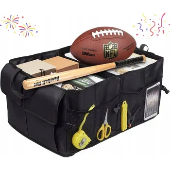 Organizér do auta SKLÁDACÍ ORGANIZÉR DO AUTA DO KUFRU 56x40x26 CM S PEVNÝM DNEM, OXFORD