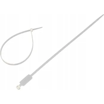 Stahovací páska SECOMP Páska vázací 30cm x 4,8mm 100ks, místo na popis