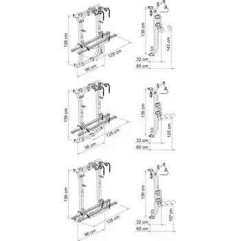 Příslušenství ke karavanu Rám na kolo FIAMMA pro kola VW Crafter-3 z roku 2017 DeepBlack