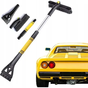 Autoškrabka Teleskopická škrabka na led a sníh s otočným kartáčem 360 stupňů