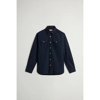 Pánská košile KOŠILE WOOLRICH FLANNEL DUNCAN SHIRT MELTON BLUE