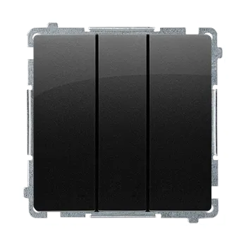 vypínač Vypínač jednopólový 3 násobný, s orientačním LED podsvětlením, řazení, Simon Basic BMW31L.01/49