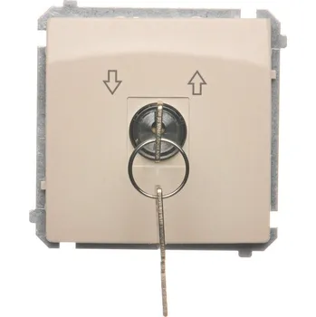 vypínač Vypínač žaluziový časový na klíč, 3 polohový, řazení 1-0-2, Simon Basic BMPZK.01/12, béžová