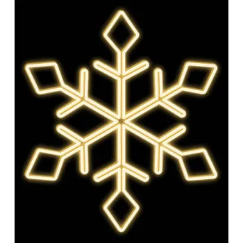 Vánoční dekorace DECOLED LED světelná vločka I, závěsná 3D tisk, pr. 90 cm, teple bílá