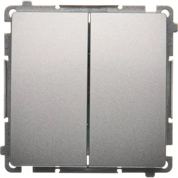 vypínač Vypínač sériový, řazení 5, 10 A / 230 V~, bezšroubové svorky, Simon Basic BMW5.01/43, stříbrná metalizovaná