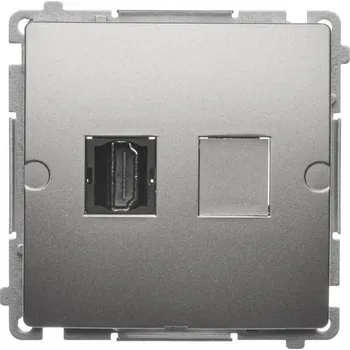 Elektrická zásuvka Zásuvka HDMI 1 násobná, Simon Basic BMGHDMI.01/29, saténová