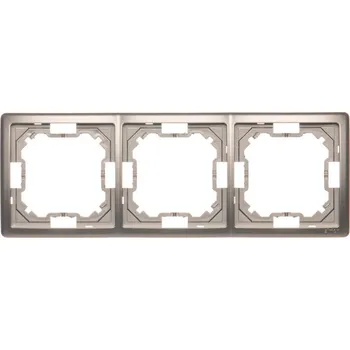 vypínač Rámeček 3 násobný, Simon Basic Standard BMR3/29, saténová