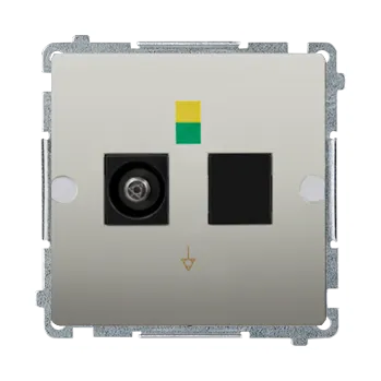 Elektrická zásuvka Zásuvka ekvipotenciální 1 násobná, Simon Basic BMGEK1.01/29, saténová