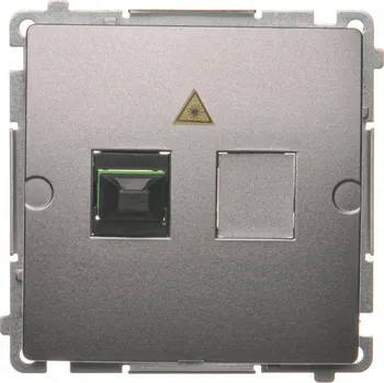 Elektrická zásuvka Zásuvka optická 1 násobná SC/APC, Simon Basic BMGS1.01/21, ocel