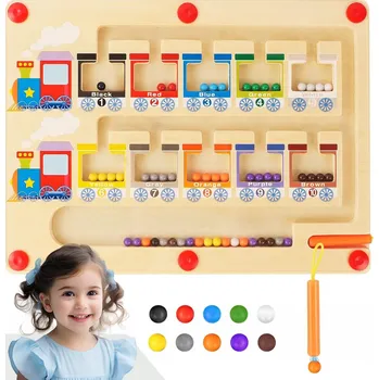 Dřevěná hračka Edukační Hračka pro děti - Dřevěná magnetická tabule Montessori