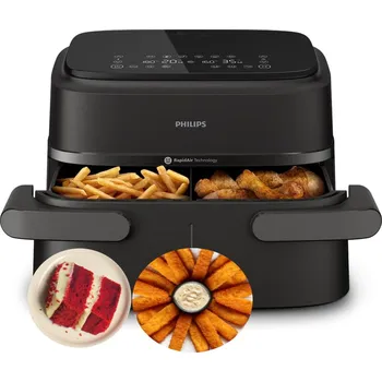 fritéza Philips NA154/00 Horkovzdušná fritéza 7,1 l 2450 W DVA KOŠE