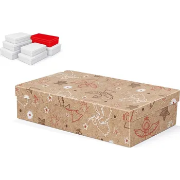 Dárková taška Krabice dárková vánoční A-V009-E 32x20x8cm