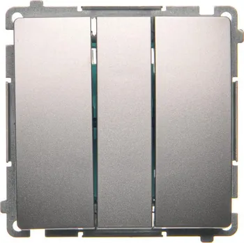 vypínač Vypínač jednopólový 3 násobný, s orientačním LED podsvětlením,, Simon Basic BMW31L.01/43