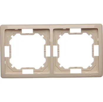 vypínač Rámeček 2 násobný, Simon Basic Standard BMR2/12, béžová
