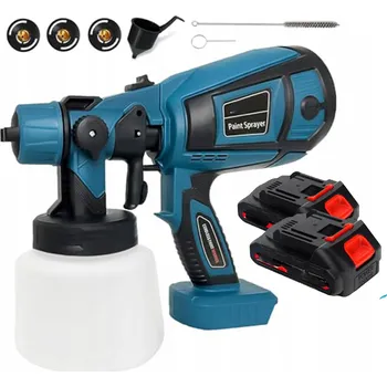 Stříkací pistole Elektrická stříkací pistole 900 ml, 3 trysky, 2 baterie 2000 mAh s nabíječkou