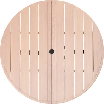 Jídelní stůl VEVOR Zahradní stůl 103,5x72 cm Kulatý terasový stůl s otvorem pro slunečník
