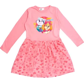 Dívčí šaty ŠATY TLAPKOVÁ PATROLA UL 0132898-900 růžové Velikost: 122-128