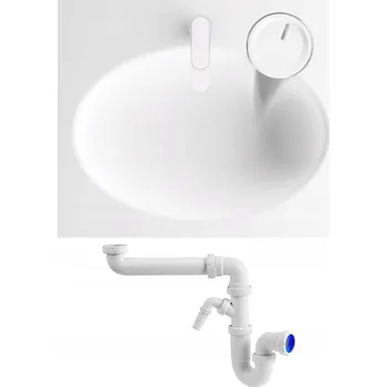 Umyvadlo Umyvadlo nad pračku 60x60x9 cm / max 47 cm + sifon, Claro