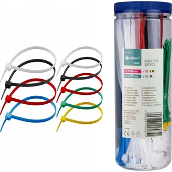 Stahovací páska Stahovací pásky pásky 100 a 200 mm, sada 300 kusů ks mix barev