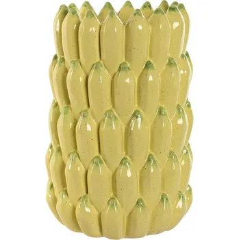 Váza Váza Home ESPRIT Tropický Banán Keramický Kamenina Žlutá (25 x 38 x 25 cm)