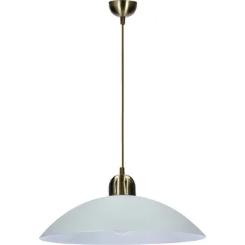 Závěsná lampa Mira patinovaná 1x60W E27 bílé stínidlo