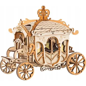Dřevěná hračka KARETA WAGON ROBOTIME DŘEVĚNÝ MODEL PUZZLE 3D
