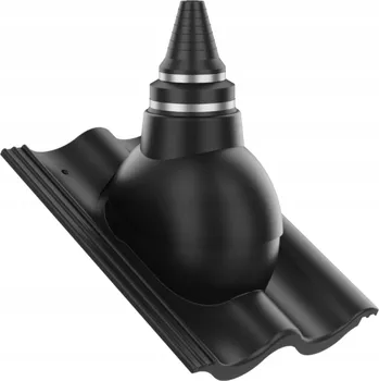 Vrták Anténní průchodka střešní, vodotěsná PALEMA ČERNÁ/ŽULOVÁ