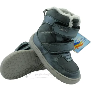 Dívčí zimní obuv Zimní barefoot dětská obuv Protetika Lora grey - vel. 32