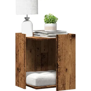 vidaXL Skříňka na kočičí záchod 42 x 42 x 51 cm kompozitní dřevo [857748] Barva: Staré dřevo