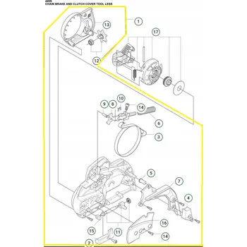 Brzdový pás/kryt spojky pro pilu 445S Husqvarna