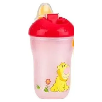 Termohrnek s pítkem proti rozlití Nuby 210 ml oranžový