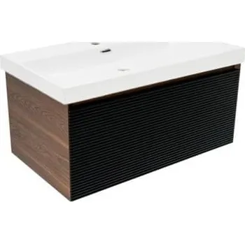 Koupelnová skříňka s umyvadlem Naturel Monza 79x30x45 cm ořech mat MONZA80BNU4 - MONZA80BNU4