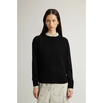 Dámský svetr SVETR WOOLRICH COMFORT WOOL CASH CREWNECK BLACK