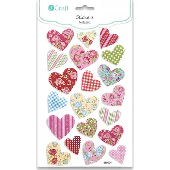samolepka SAMOLEPKY PĚNOVÉ SRDÍČKA 20 KS DALPRINT