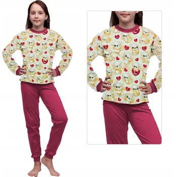 Dívčí pyžamo Dívčí pyžamo, juniorské, české, pohodlné, silné, teplé, BAVLNA, velikost 158