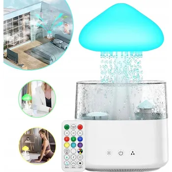 Zvlhčovač vzduchu ZVLHČOVAČ VZDUCHU VZDUCHU 450 ML S DÁLKOVÝM OVLÁDÁNÍM 7 BAREV LED A REŽIMEM DEŠTĚ PILOT