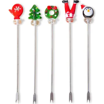 Vánoční ozdoba Vánoční dekorační paličky ORKEL na jednohubky 939451 (5ks)