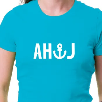 Dámské tričko Tričko Vodáci | Dámské tričko Ahoj - kotva