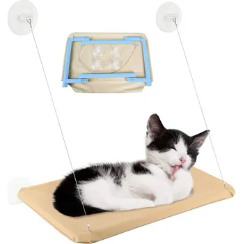 PELÍŠEK PRO KOČKY NAMONTOVANÉ NA OKNO, ZÁVĚSNÁ HOUPACÍ SÍŤ, POLICE