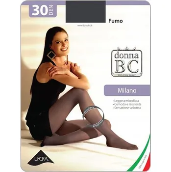 Dámské punčochy Donna BC Punčocháče Mikrovlákno Milano 30 DEN 1/2; fumo (kouřová)