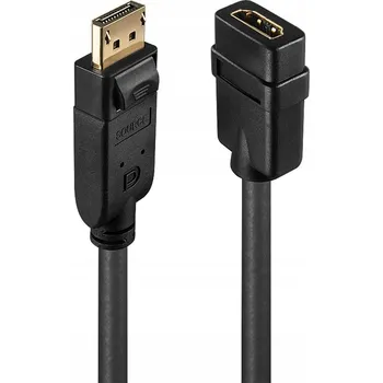 Audio kabel Lindy 41005 kabelový adaptér 0,15 m DisplayPort na HDMI, černý
