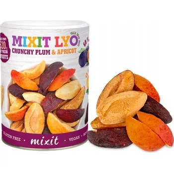 Sušené ovoce Křupavé lyofilizované švestky a meruňky Mixit 65 g