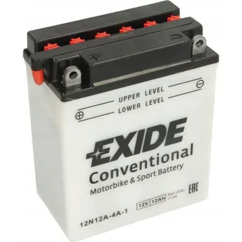 Motobaterie 12Ah konvenční Akumulátor EXIDE 12N12A-4A-1