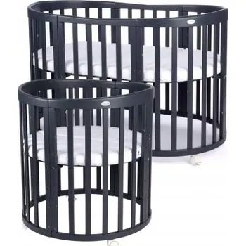 Dětská postýlka Dřevěná postýlka Waldin 81 x 12,5 cm šedá