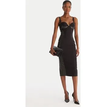 Dámské šaty Elisabetta Franchi Koktejlové šaty AB-838-57E2-V480 Černá Slim Fit 48