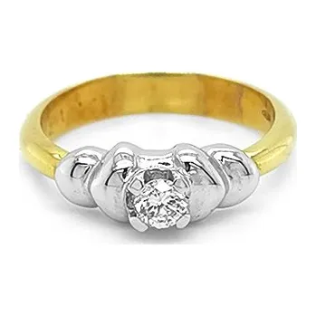 Prsten Zlatý Zásnubní Prsten s Diamantem 2011117